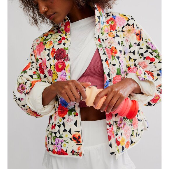 🆕 FP MOVEMENT Pippa Printed Packable Puffer Jacket / Trippy Floral - Picture 7 of 13